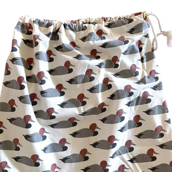 Vintage Woodchip Designers Martha’s Vineyard Cotton Duck Print Laundry Bag - Picture 3 of 7
